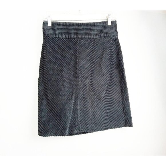 GAP Women's Skirt 2 Flowy Pencil Codu Zip Striped Black  Short - Picture 1 of 4